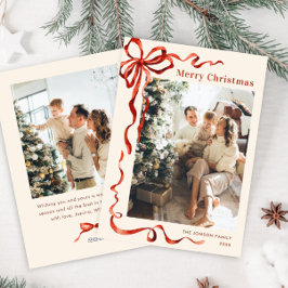 フェスティバルクリスマスボホレッドボウリボン2写真 シーズンカード