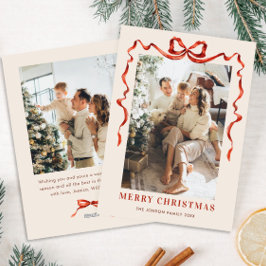 フェスティバルクリスマスボホレッドボウリボン2写真 シーズンカード