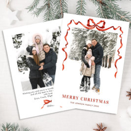 フェスティバルクリスマスボホレッドボウリボン2写真 シーズンカード