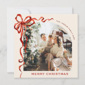 フェスティバルクリスマスボホレッドボウリボン2写真 シーズンカード (正面)