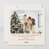 フェスティバルクリスマスボホレッドボウリボン2写真 シーズンカード (裏面)