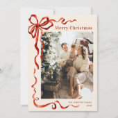 フェスティバルクリスマスボホレッドボウリボン2写真 シーズンカード (正面)