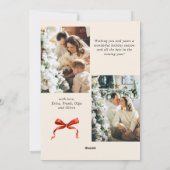 フェスティバルクリスマスボホレッドボウリボン3写真 シーズンカード (裏面)