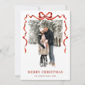 フェスティバルクリスマスボホレッドボウリボン3写真 シーズンカード (正面)