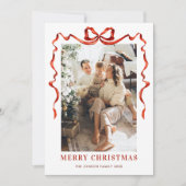 フェスティバルクリスマスボホレッドボウリボン5写真 シーズンカード (正面)