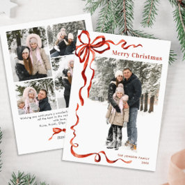 フェスティバルクリスマスボホレッドボウリボン5写真 シーズンカード