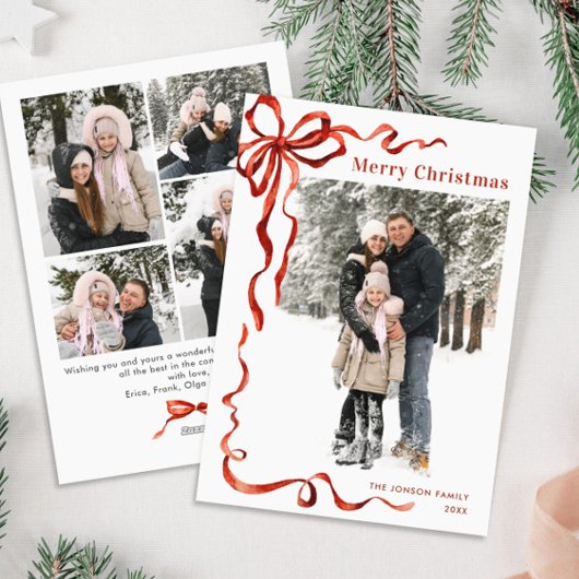 フェスティバルクリスマスボホレッドボウリボン5写真 シーズンカード