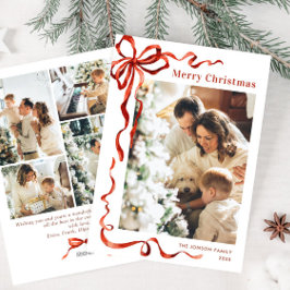 フェスティバルクリスマスボホレッドボウリボン5写真 シーズンカード