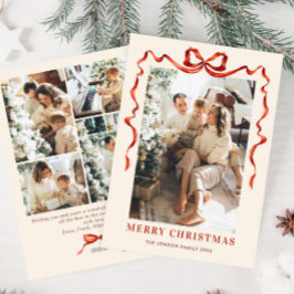 フェスティバルクリスマスボホレッドボウリボン5写真 シーズンカード