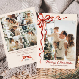 フェスティバルクリスマスボホレッドボウリボン5写真 シーズンカード