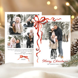 フェスティバルクリスマスボホレッドボウリボン5写真 シーズンカード