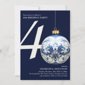 フェスティバルクリスマスボードブル40th誕生日パーティー 招待状 (正面)