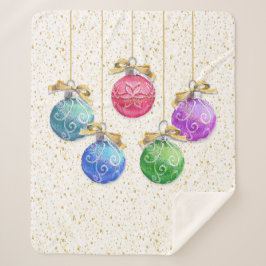 フェスティバルクリスマスボール&紙吹雪 シェルパブランケット