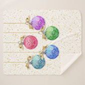 フェスティバルクリスマスボール&紙吹雪 シェルパブランケット (正面(横))