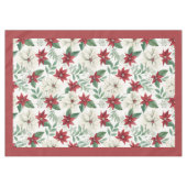 フェスティバルクリスマスポインセティアスダイニングテーブルクロス テーブルクロス (正面(横))