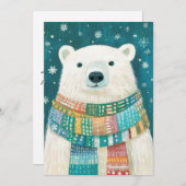 フェスティバルクリスマスポーラーベアーグリーティングカード シーズンカード (正面/裏面)