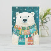 フェスティバルクリスマスポーラーベアーグリーティングカード シーズンカード (スタンド正面)