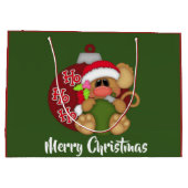 フェスティバルクリスマスマウス追加グリーティングパーティーバッグ ラージペーパーバッグ (裏面)