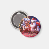 "フェスティバルクリスマスマグネット： Yに休日応援を追加 マグネット (正面/裏面)