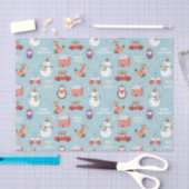 フェスティバルクリスマスマンガキツネ雪だるまカーペンギン 薄葉紙 (クラフト)