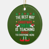 フェスティバルクリスマスミュージック先生追加気持ち セラミックオーナメント (左)