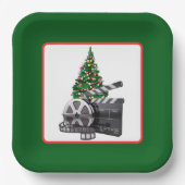 フェスティバルクリスマスムービー視聴パーティー紙プレート ペーパープレート (正面)