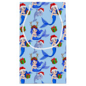 フェスティバルクリスマスメルメイドイルカ スモールペーパーバッグ (裏面)