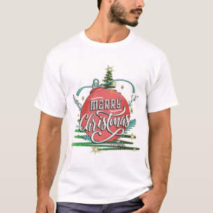フェスティバルクリスマスメンズホワイト Tシャツ