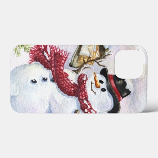フェスティバルクリスマスメール雪だるま Case-Mate iPhoneケース (裏面 (横))