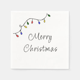 フェスティバルクリスマスライツホリデーパーティー スタンダードカクテルナプキン