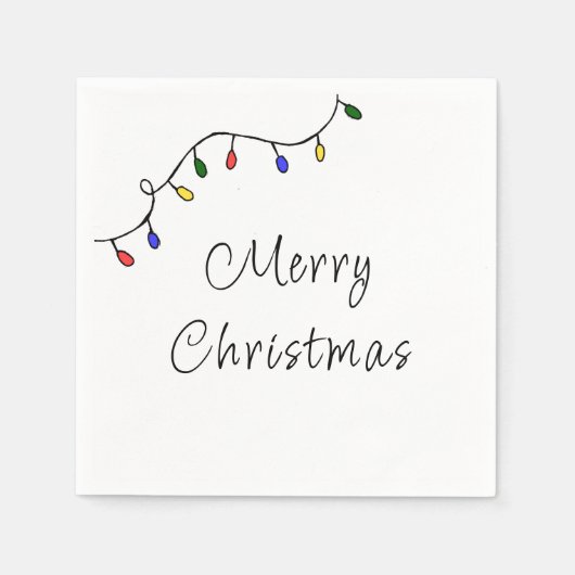フェスティバルクリスマスライツホリデーパーティー スタンダードカクテルナプキン (正面)