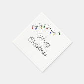 フェスティバルクリスマスライツホリデーパーティー スタンダードカクテルナプキン (角)
