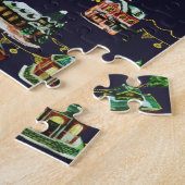 フェスティバルクリスマスライトアップタウンハウスツリー ジグソーパズル (側面)