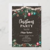 フェスティバルクリスマスライトグリーンパイン枝雪 招待状 (正面)