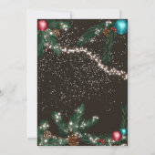 フェスティバルクリスマスライトグリーンパイン枝雪 招待状 (裏面)