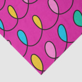 フェスティバルクリスマスライトパターンピンク 薄葉紙 (詳細)