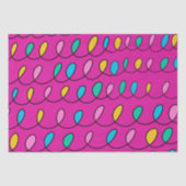 フェスティバルクリスマスライトパターンピンク 薄葉紙 (正面)