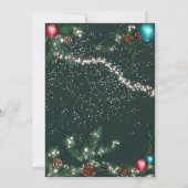 フェスティバルクリスマスライトマツ枝ススノーグリーン 招待状 (裏面)