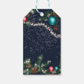 フェスティバルクリスマスライトマツ枝ススノーブルー ギフトタグ (裏面)