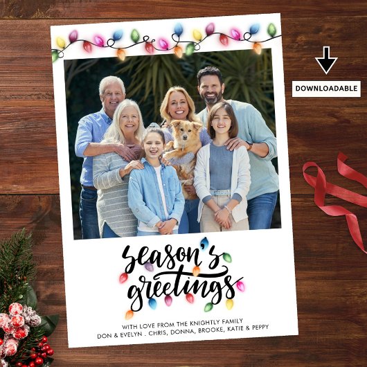 フェスティバルクリスマスライト季節のごあいさつ写真 シーズンカード