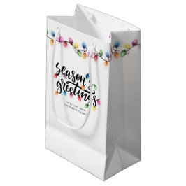 フェスティバルクリスマスライト季節のごあいさつ名 スモールペーパーバッグ