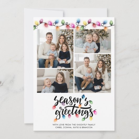 フェスティバルクリスマスライト季節のごあいさつ4写真 シーズンカード (正面)
