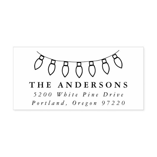 フェスティバルクリスマスライト差出人住所 セルフインキングスタンプ (デザイン)