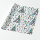 フェスティバルクリスマスラッピング紙デザイン ラッピングペーパー (アンロールド)