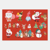 フェスティバルクリスマスラッピング紙 ラッピングペーパーシート (正面3)