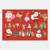 フェスティバルクリスマスラッピング紙 ラッピングペーパーシート (正面)