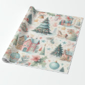 フェスティバルクリスマスラッピング紙 ラッピングペーパー (アンロールド)