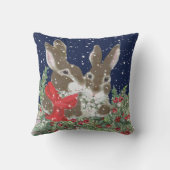 フェスティバルクリスマスラビットタンバニーウィンターホリデー クッション (裏面)