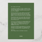 フェスティバルクリスマスリボンとポインセチア 箔シーズンカード (裏面)