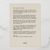 フェスティバルクリスマスリボンとポインセチア 箔シーズンカード (裏面)